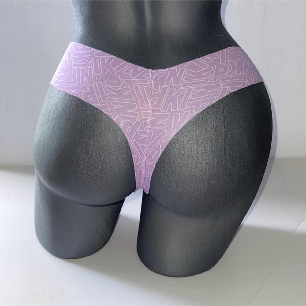 Victoria’s Secret Pink Cotton Seamless Invisible Thong Underwear. NWT